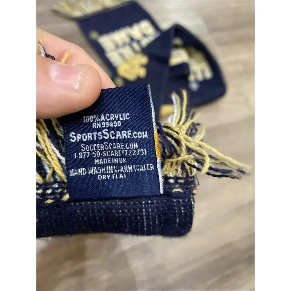 Notre Dame Strong True Irish Logo Acrylic Scarf 54 Inches Long‎ 7 Wide Fast Ship
